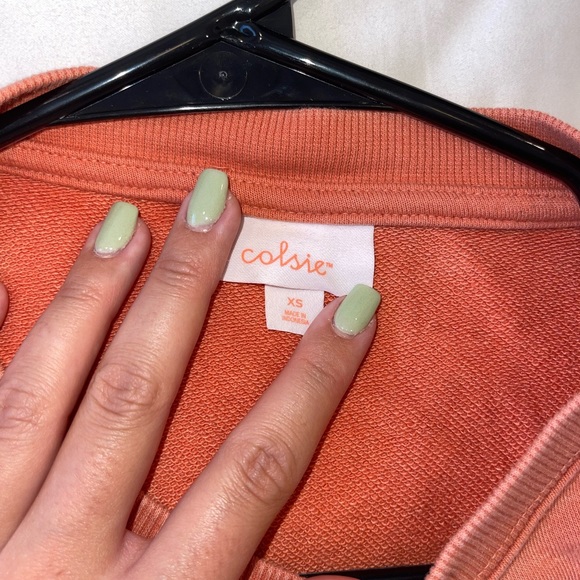 Colsie Salmon Colored Pullover Sweater - Picture 4 of 5